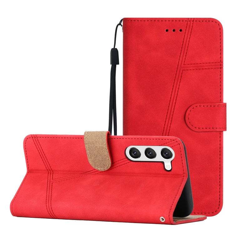 For Samsung Galaxy S25 5G Skin-feel Stitching Leather Phone Case(Red) by buy2fix