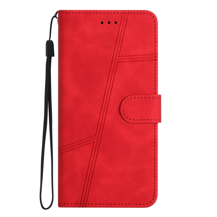 For Samsung Galaxy S25 5G Skin-feel Stitching Leather Phone Case(Red) by buy2fix