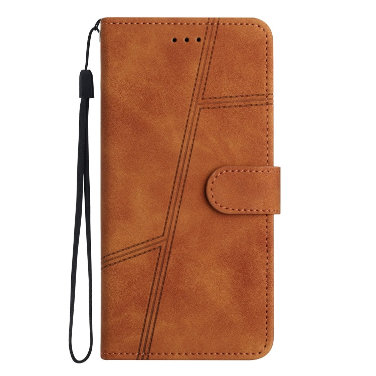 For Samsung Galaxy S25 5G Skin-feel Stitching Leather Phone Case(Brown) by buy2fix