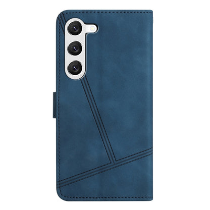For Samsung Galaxy S25+ 5G Skin-feel Stitching Leather Phone Case(Blue) by buy2fix