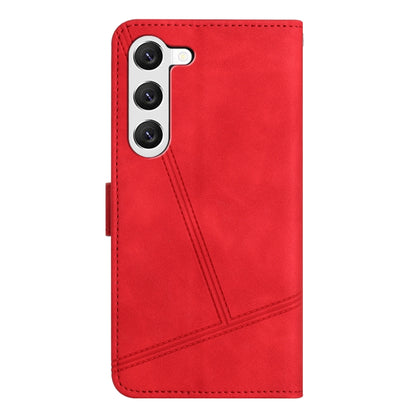 For Samsung Galaxy S25+ 5G Skin-feel Stitching Leather Phone Case(Red) by buy2fix