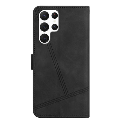 For Samsung Galaxy S25 Ultra 5G Skin-feel Stitching Leather Phone Case(Black) by buy2fix