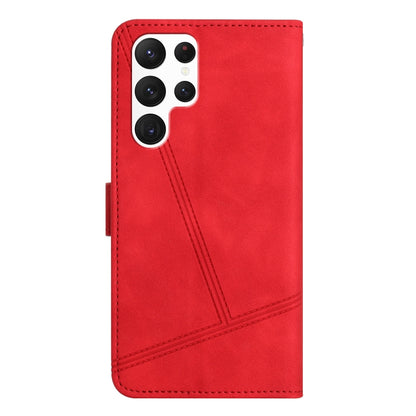For Samsung Galaxy S25 Ultra 5G Skin-feel Stitching Leather Phone Case(Red) by buy2fix
