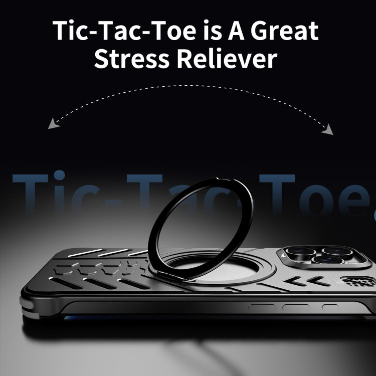 For iPhone 16 Pro Max Knight Series Alloy Cooling MagSafe Phone Case(Titanium) - iPhone 16 Pro Max Cases by buy2fix | Online Shopping UK | buy2fix