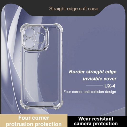 For iPhone 15 Pro Max imak UX-4 Series Four-corner Shockproof Phone Case(Transparent) - iPhone 15 Pro Max Cases by imak | Online Shopping UK | buy2fix