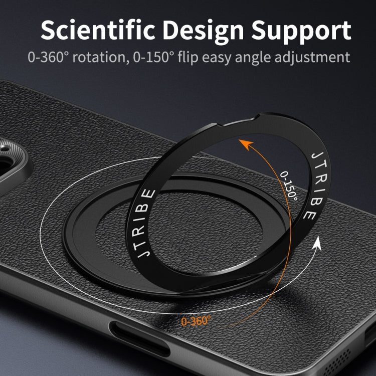 For iPhone 16 Pro Plain Leather MagSafe Holder Phone Case(Sierra Blue) - iPhone 16 Pro Cases by buy2fix | Online Shopping UK | buy2fix