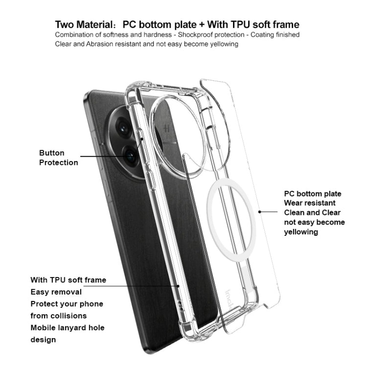 For OnePlus 13 imak Space Shield PC + TPU Airbag Shockproof MagSafe Phone Case(Transparent) - OnePlus Cases by imak | Online Shopping UK | buy2fix