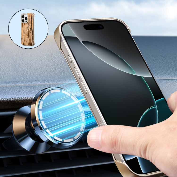 For iPhone 15 Pro Max Denior A18 WoodenPaint MagSafe Phone Case(Tree Pattern) - iPhone 15 Pro Max Cases by Denior | Online Shopping UK | buy2fix