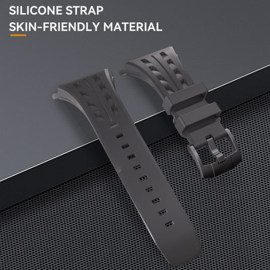 For Apple Watch Series 11 / 10 46mm RedPepper Armor Metal Case Integrated Silicone Watch Band(Black) - Watch Cases by RedPepper | Online Shopping UK | buy2fix
