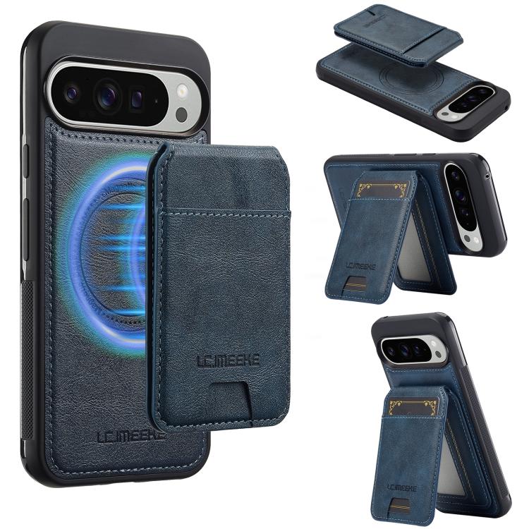 For Google Pixel 10 / 10 Pro LC.IMEEKE L3 Series Detachable RFID Card Bag Magsafe Phone Case(Blue) - Google Cases by LC.IMEEKE | Online Shopping UK | buy2fix