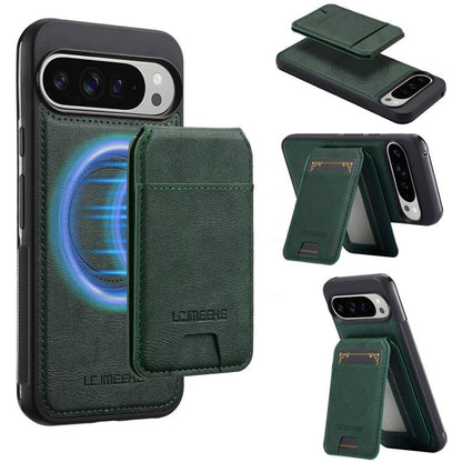 For Google Pixel 10 / 10 Pro LC.IMEEKE L3 Series Detachable RFID Card Bag Magsafe Phone Case(Green) - Google Cases by LC.IMEEKE | Online Shopping UK | buy2fix