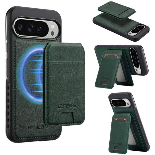 For Google Pixel 10 Pro XL LC.IMEEKE L3 Series Detachable RFID Card Bag Magsafe Phone Case(Green)