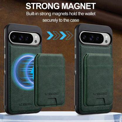 For Google Pixel 10 Pro XL LC.IMEEKE L3 Series Detachable RFID Card Bag Magsafe Phone Case(Green) - Google Cases by LC.IMEEKE | Online Shopping UK | buy2fix