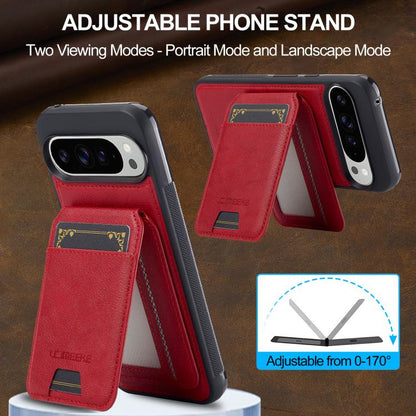 For Google Pixel 10 Pro XL LC.IMEEKE L3 Series Detachable RFID Card Bag Magsafe Phone Case(Red) - Google Cases by LC.IMEEKE | Online Shopping UK | buy2fix