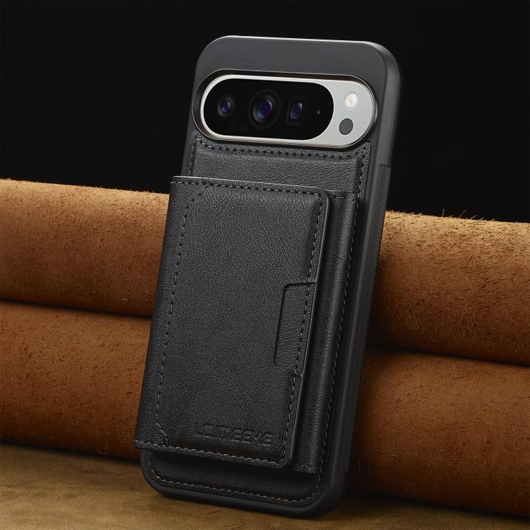 For Google Pixel 10 / 10 Pro LC.IMEEKE L5 Series Detachable RFID Card Bag Magsafe Phone Case(Black) - Google Cases by LC.IMEEKE | Online Shopping UK | buy2fix