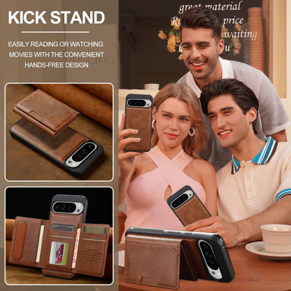 For Google Pixel 10 / 10 Pro LC.IMEEKE L5 Series Detachable RFID Card Bag Magsafe Phone Case(Brown) - Google Cases by LC.IMEEKE | Online Shopping UK | buy2fix