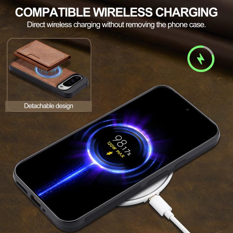 For Google Pixel 10 / 10 Pro LC.IMEEKE L5 Series Detachable RFID Card Bag Magsafe Phone Case(Brown) - Google Cases by LC.IMEEKE | Online Shopping UK | buy2fix