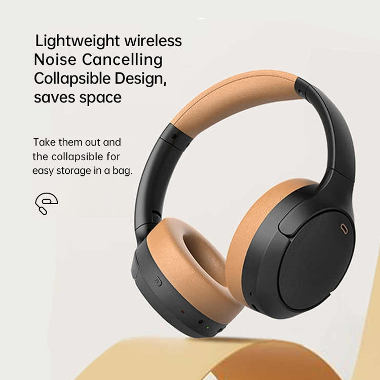 BT056 Noise Reduction Sports Stereo Wireless Deep Bass On-Ear Bluetooth Earphone(White Brown) - Bluetooth Earphone by buy2fix | Online Shopping UK | buy2fix