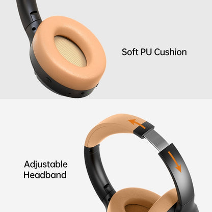 BT056 Noise Reduction Sports Stereo Wireless Deep Bass On-Ear Bluetooth Earphone(White Brown) - Bluetooth Earphone by buy2fix | Online Shopping UK | buy2fix