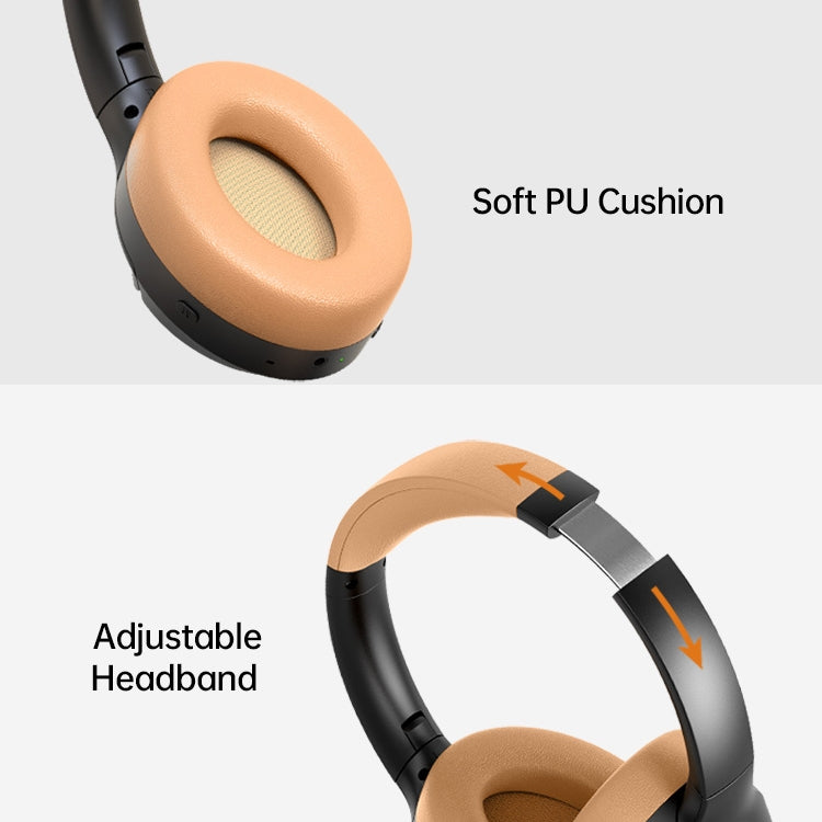 BT056 Noise Reduction Sports Stereo Wireless Deep Bass On-Ear Bluetooth Earphone(Black Brown) - Bluetooth Earphone by buy2fix | Online Shopping UK | buy2fix