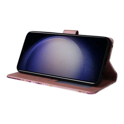 For Samsung Galaxy S25 5G Marble Bronzing Stitching Leather Phone Case(Purple) by buy2fix
