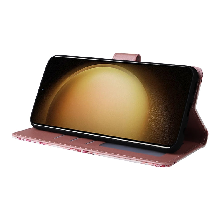 For Samsung Galaxy S25+ 5G Marble Bronzing Stitching Leather Phone Case(Rose Gold) by buy2fix