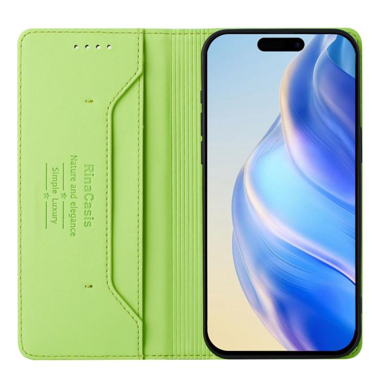 For iPhone Air RC01 Dual-Folded Magnetic Suction RFID Leather Phone Case(Grass Green) - iPhone Air Cases by buy2fix | Online Shopping UK | buy2fix