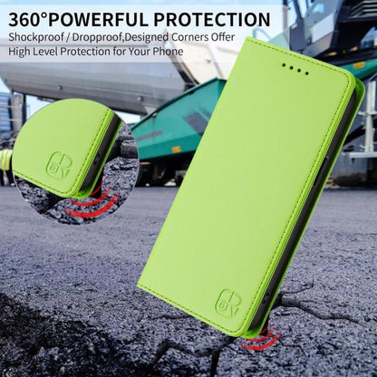 For iPhone Air RC01 Dual-Folded Magnetic Suction RFID Leather Phone Case(Grass Green) - iPhone Air Cases by buy2fix | Online Shopping UK | buy2fix