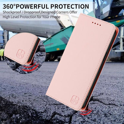 For iPhone Air RC01 Dual-Folded Magnetic Suction RFID Leather Phone Case(Pink) - iPhone Air Cases by buy2fix | Online Shopping UK | buy2fix