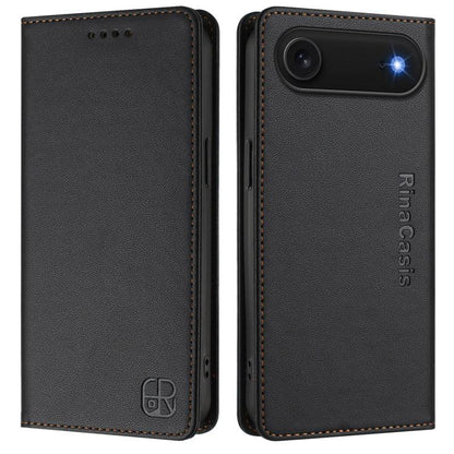 For iPhone Air RC01 Dual-Folded Magnetic Suction RFID Leather Phone Case(Black) - iPhone Air Cases by buy2fix | Online Shopping UK | buy2fix