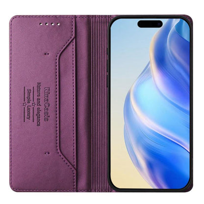 For iPhone Air RC01 Dual-Folded Magnetic Suction RFID Leather Phone Case(Violet) - iPhone Air Cases by buy2fix | Online Shopping UK | buy2fix