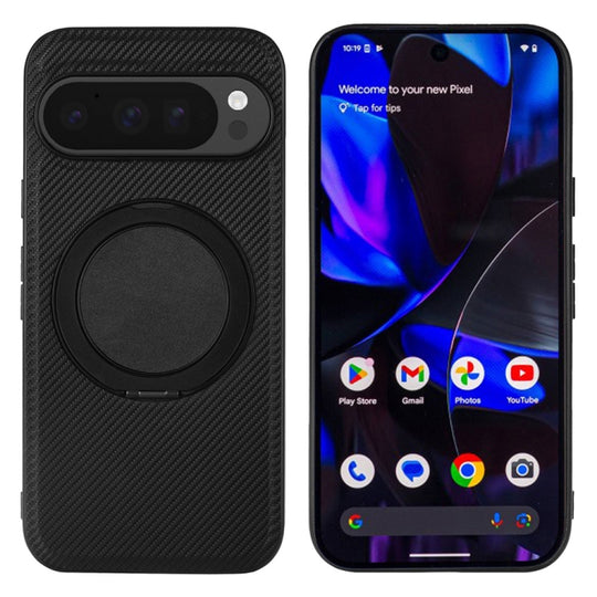 For Google Pixel 9 / Pixel 9 Pro ViLi TCY Series Kevlar Leather Texture Rotating Holder Phone Case(Black)