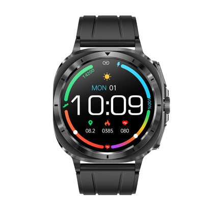 ET492 1.43 inch AMOLED Screen Silicone Strap Smart Watch Supports ECG/Blood Sugar Monitoring(Black) - Smart Watches by buy2fix | Online Shopping UK | buy2fix