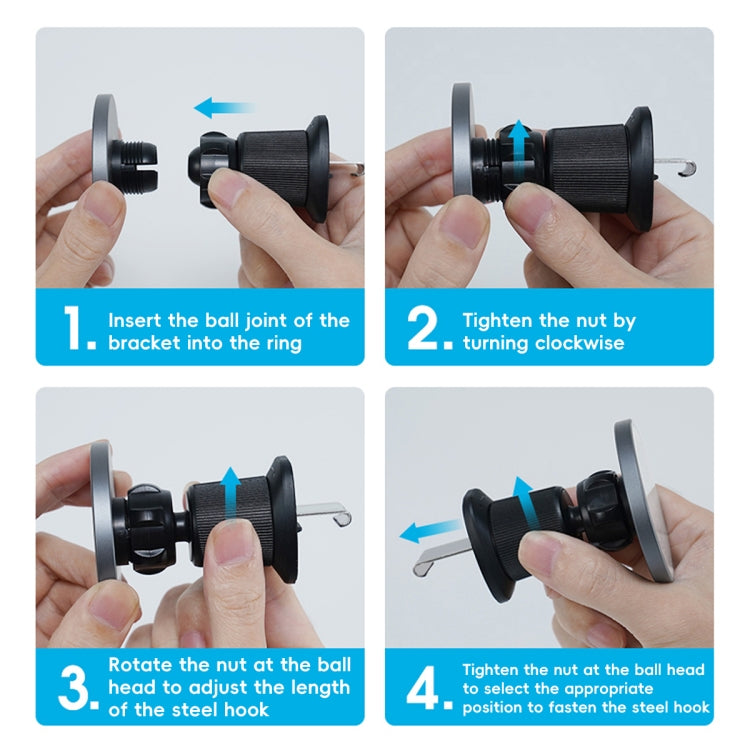 RBS PH19 Ultra-thin Magnetic Car Air Outlet Phone Holder(Pale Blue) by buy2fix