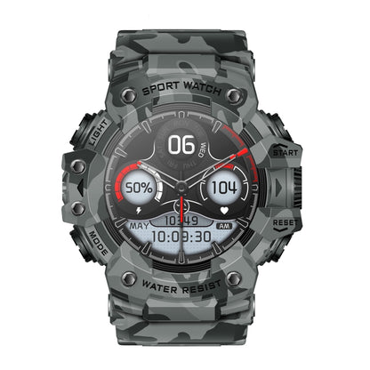 LC21 1.32 inch TFT Round Screen Sports Smart Watch Supports Blood Oxygen Monitoring/Call Reminder(Camouflage Grey) - Smart Watches by buy2fix | Online Shopping UK | buy2fix