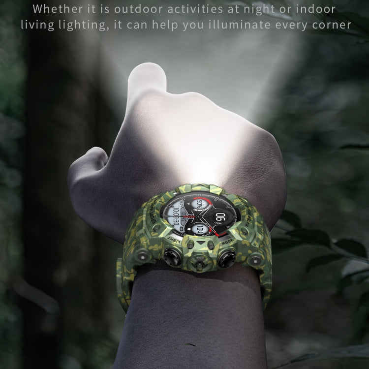 LC21 1.32 inch TFT Round Screen Sports Smart Watch Supports Blood Oxygen Monitoring/Call Reminder(Camouflage Blue) - Smart Watches by buy2fix | Online Shopping UK | buy2fix