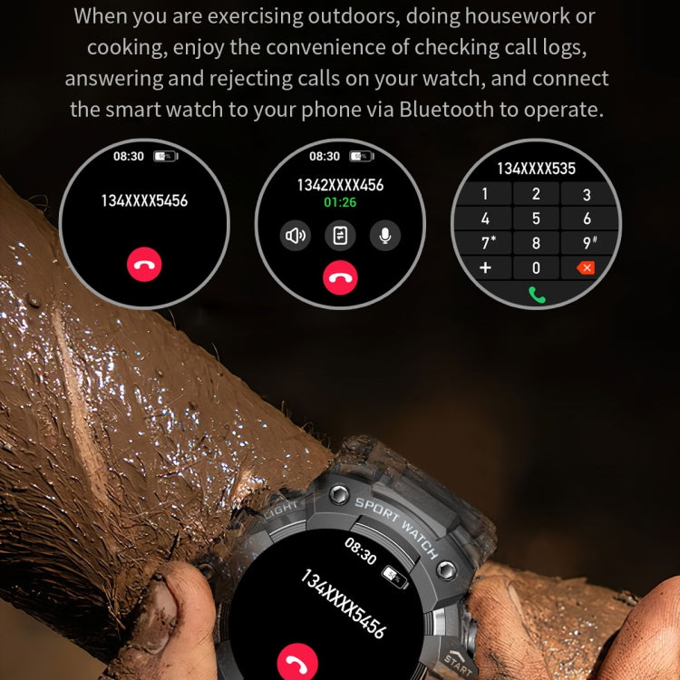 LC21 1.32 inch TFT Round Screen Sports Smart Watch Supports Blood Oxygen Monitoring/Call Reminder(Black) - Smart Watches by buy2fix | Online Shopping UK | buy2fix