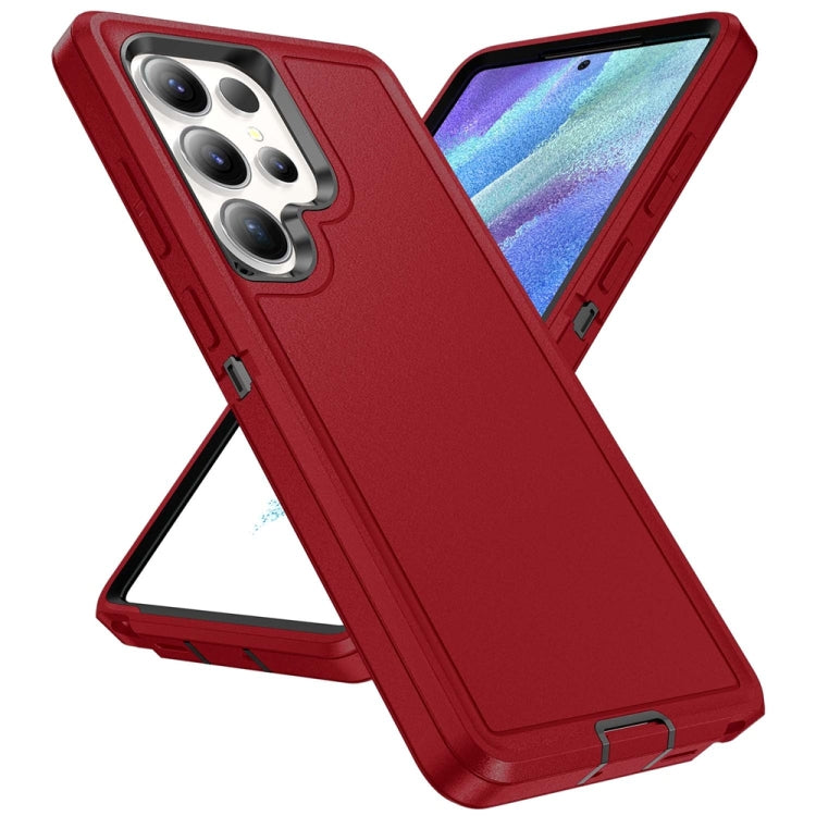 For Samsung Galaxy S25 Ultra 5G Life Waterproof Rugged Phone Case(Red + Black) by buy2fix