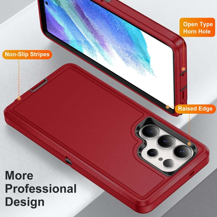 For Samsung Galaxy S25 Ultra 5G Life Waterproof Rugged Phone Case(Red + Black) by buy2fix