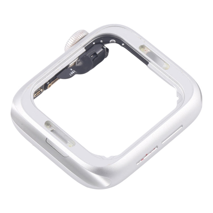 For Apple Watch Series 4 44MM LTE Aluminium Alloy Middle Frame Bezel Plate with Crown Spin Axis Flex Cable(Silver) - Middle Frame by buy2fix | Online Shopping UK | buy2fix
