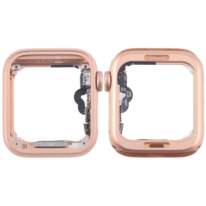For Apple Watch Series 5 44MM LTE Aluminium Alloy Middle Frame Bezel Plate with Crown Spin Axis Flex Cable(Gold) - Middle Frame by buy2fix | Online Shopping UK | buy2fix