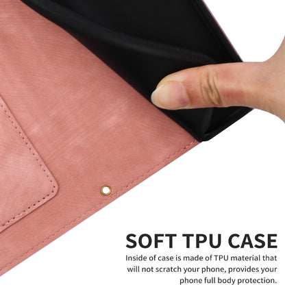 For iPhone 16e Floral Pattern Leather Phone Case with Lanyard(Pink) - iPhone 16e Cases by buy2fix | Online Shopping UK | buy2fix