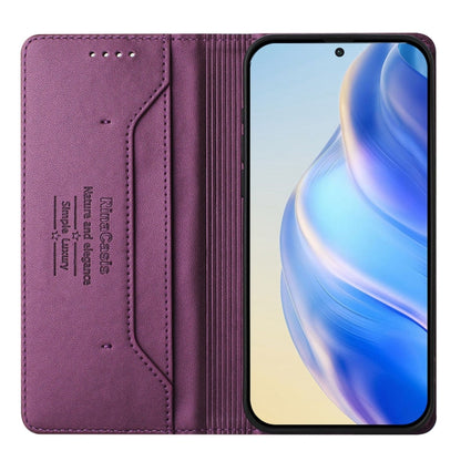 For Samsung Galaxy S24+ / S25+ 5G RC01 Dual-Folded Magnetic Suction RFID Leather Phone Case(Violet) by buy2fix