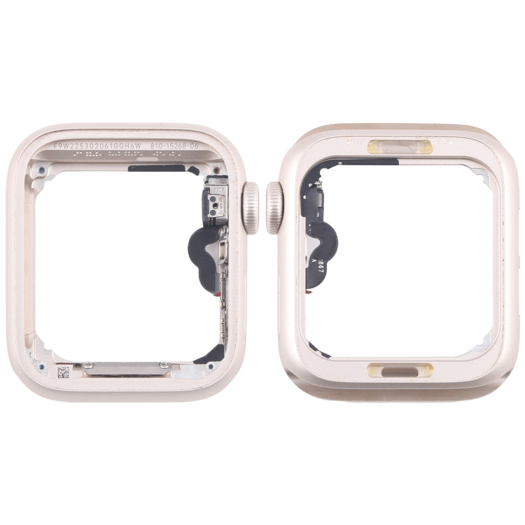 For Apple Watch SE 2022 40MM GPS Aluminium Alloy Middle Frame Bezel Plate with Crown Spin Axis Flex Cable(Starlight) by buy2fix
