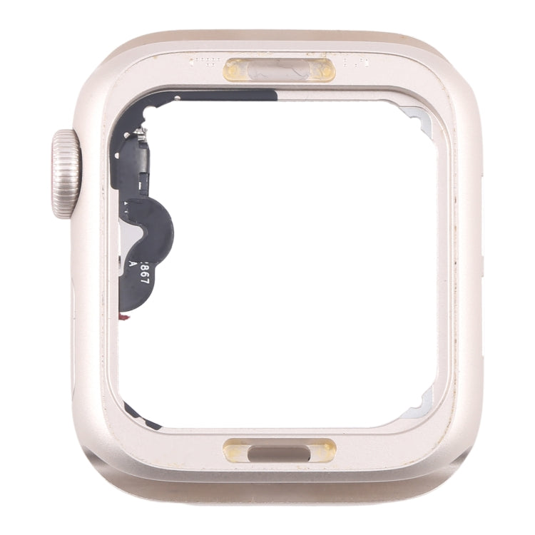 For Apple Watch SE 2022 44MM LTE Aluminium Alloy Middle Frame Bezel Plate with Crown Spin Axis Flex Cable(Starlight) by buy2fix