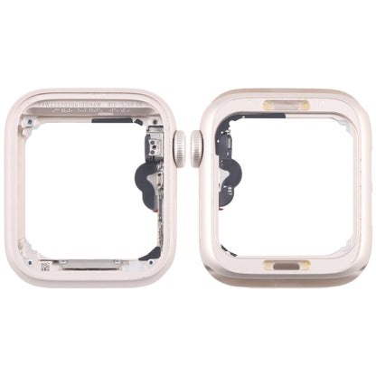 For Apple Watch SE 2022 44MM GPS Aluminium Alloy Middle Frame Bezel Plate with Crown Spin Axis Flex Cable(Starlight) by buy2fix
