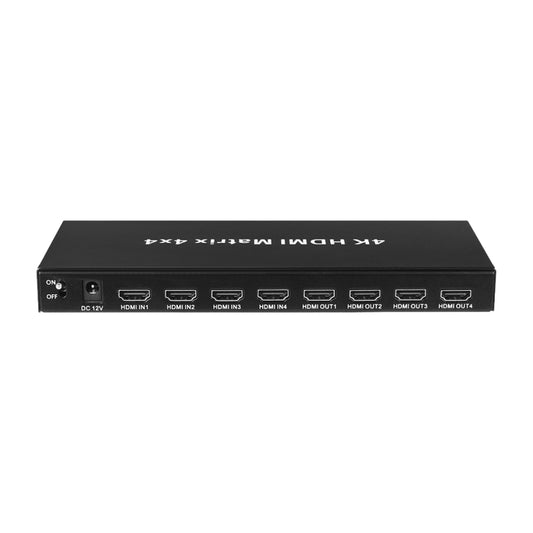 Measy MT4344 4K 30Hz 4 In 4 Out HDMI Matrix Switch Support Seamless Switching, UK Plug(Black) - Switch by Measy | Online Shopping UK | buy2fix