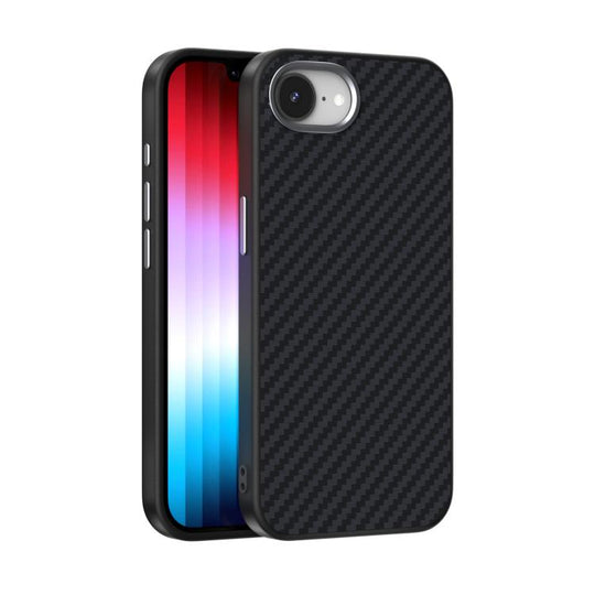 For iPhone 17e / 16e ABEEL C Carbon Fiber Series 6D Micro Relief MagSafe Phone Case(Black)