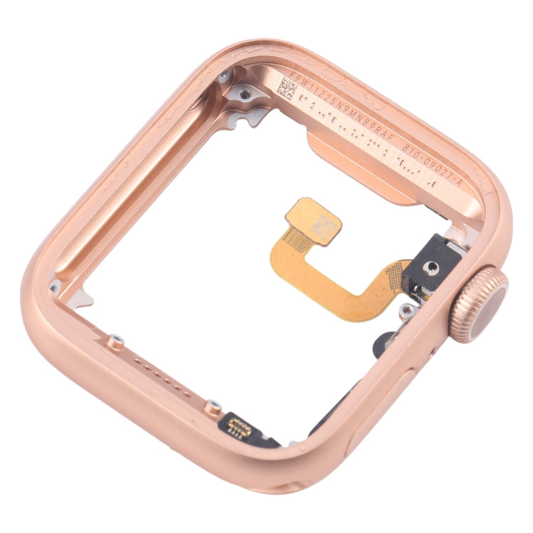 For Apple Watch Series 6 44MM LTE Aluminium Alloy Middle Frame Bezel Plate with Crown Spin Axis Flex Cable(Gold) by buy2fix