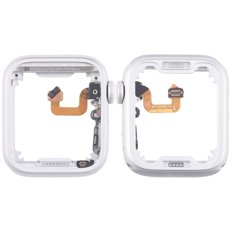 For Apple Watch Series 6 40MM GPS Aluminium Alloy Middle Frame Bezel Plate with Crown Spin Axis Flex Cable(Silver) by buy2fix